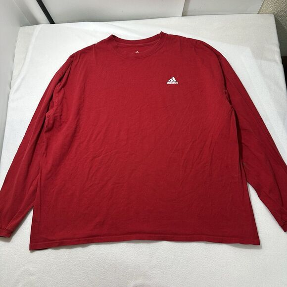 adidas Other - Adidas Men's 3XL Long Sleeve Crewneck Pullover T-Shirt White Logo Cotton